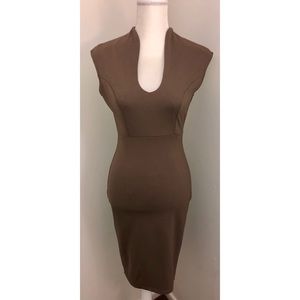 New without tags tan bodycon dress
